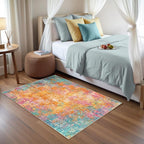 RELEANY Washable Area Rugs 3'x5' Non-Slip Modern Abstract Soft - Image 8