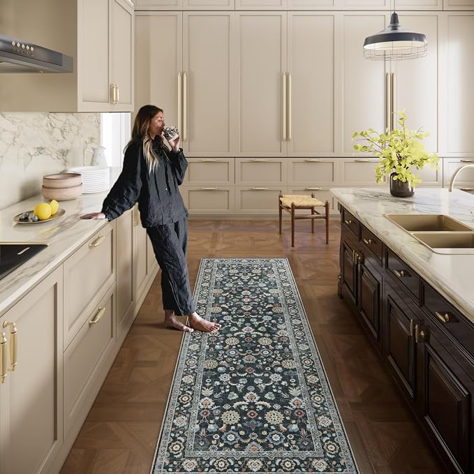 Washable Runners for Hallways Kitchen Rug: 2'x10' Runner Rugs Stain Resistant - Image 2