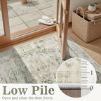 DCX 9x12 Green Rug, Machine Washable Stain Resistant Distressed Vintage Rug - Image 5