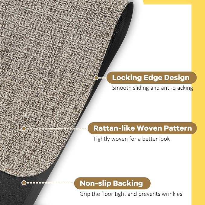 BesWin Office Chair Mat for Hard Floors, Heavy Duty Desk Floor Mat for Hardwood - Image 3