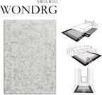 8x10 Fluffy Area Rug Grey Shag Neutral Carpet - Image 2
