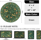 DUKINO 4ft Round Rug, Washable Round Area Rug, Non Slip Indoor Low Pile Animal - Image 2