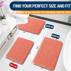 OLANLY Bathroom Rugs 30x20, Extra Soft Absorbent Chenille Bath Rugs, Rubber - Image 2