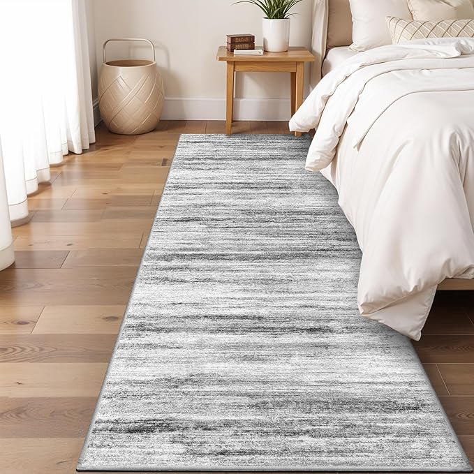 3x8 Washable Runner Rug for Family: Easy-to-Clean Runners for Hallway Entryway by WIEVEDENS