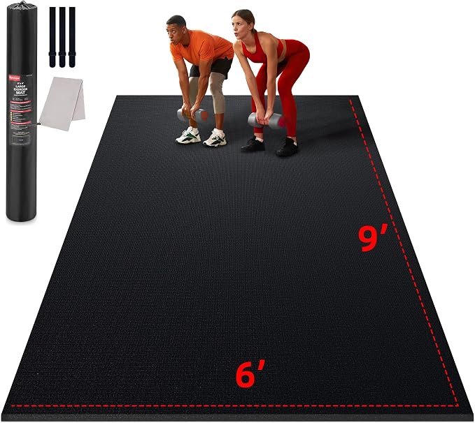 GymCope Large Exercise Mat for Home Workout, by GymCope