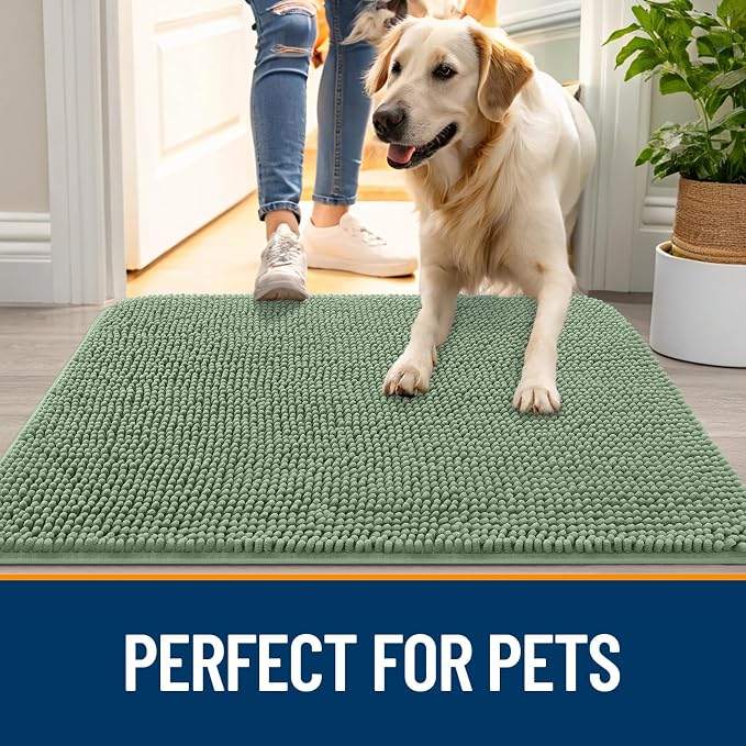 OLANLY Dog Door Mat for Muddy Paws 70x24, Absorbs Moisture and Dirt, Absorbent - Image 6