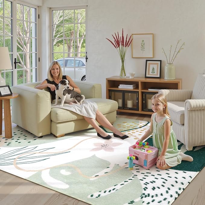 Lahome Green Machine Washable Rugs - Image 2