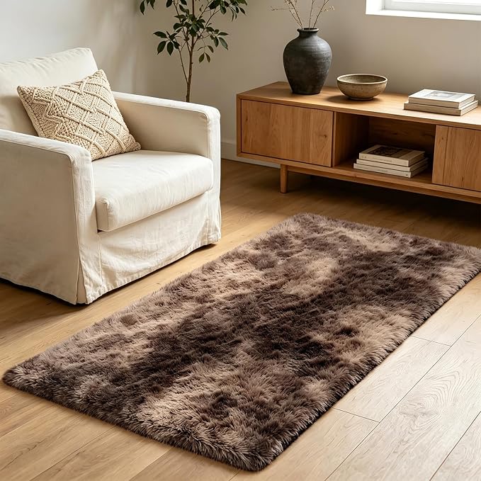 Shag Runner Rug for Bedroom Living Room 3x7 Upgrade Non-Slip Fluffy Soft - Image 7