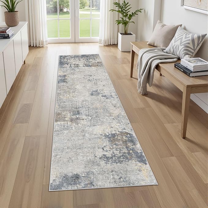 UERMEI 2x8 Washable Runner Rug for Hallway, Non Slip Low Pile Kitchen Carpet - Image 7