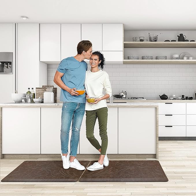 KMAT 2PCS Kitchen Mat Cushioned Anti-Fatigue Floor Mat, Waterproof Non-Slip - Image 6