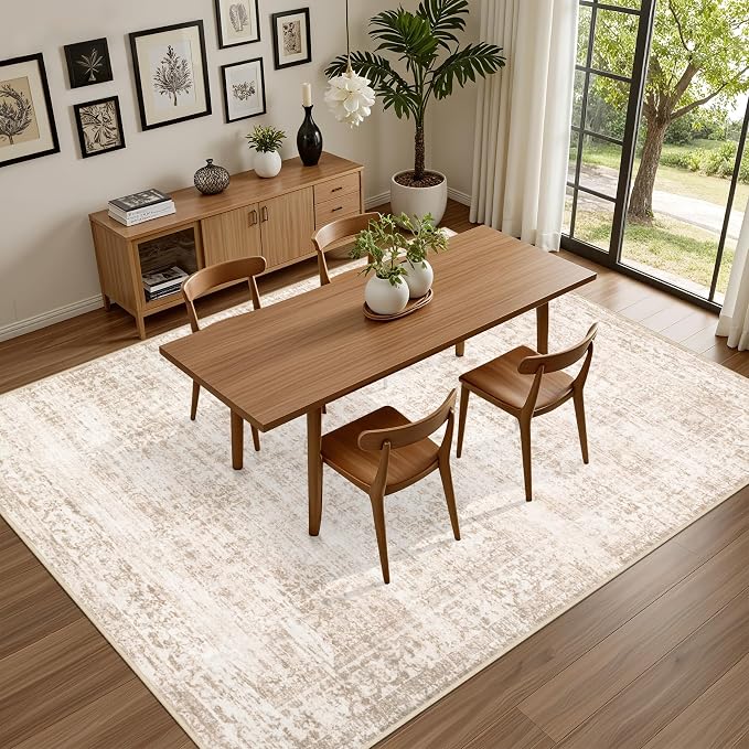 8x10 Area Rugs for Living Room: Washable Rug Soft Vintage Boho Carpet Indoor - Image 5