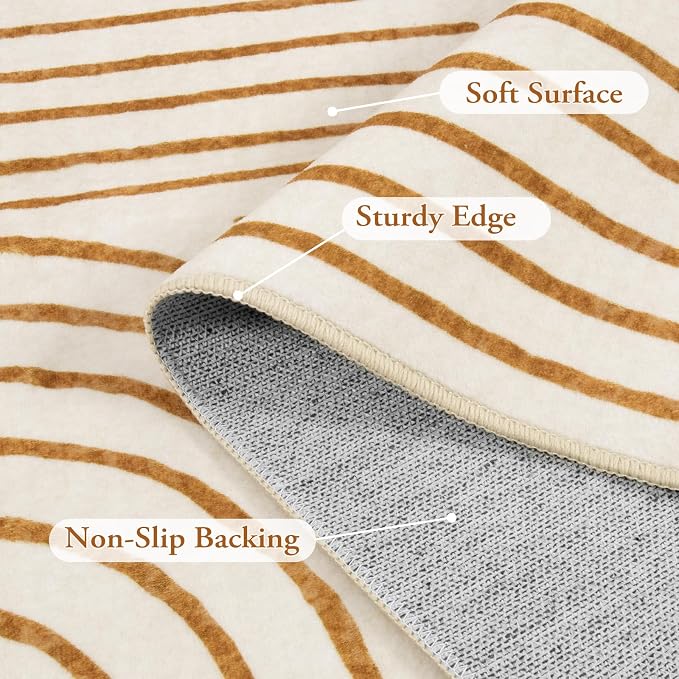 Lahome Abstract Washable Rugs 5x7, Non Slip Soft Living Room Rugs Ultra-Thin - Image 7