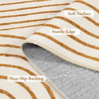 Lahome Abstract Washable Rugs 5x7, Non Slip Soft Living Room Rugs Ultra-Thin - Image 7