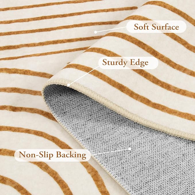 Lahome Abstract Washable Area Rug 6x9, Soft 6x9 Rug - Image 6