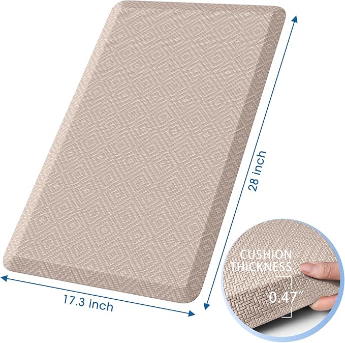 Mattitude Kitchen Mat Cushioned Anti-Fatigue Floor Mat Water Resistant Non-Slip - Image 2