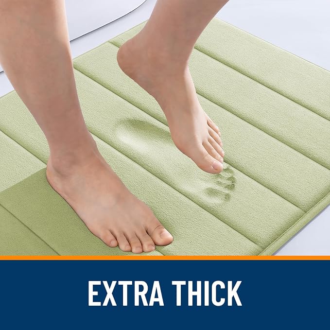 OLANLY Memory Foam Bath Mat 36x24, Super Soft Absorbent Bathroom Rugs, Quick Dry - Image 6
