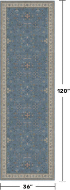 Hazo Haus Washable 10ft Long Hallway Runner Rug Blue - Image 2