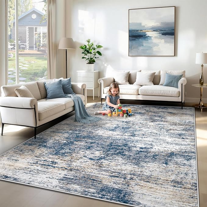 XLUEZ 6x9 Area Rugs for Living Room, Washable Modern Abstract Large Area Rug by XLUEZ