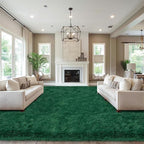 Mugorn Area Rugs 9x12 Living Room, Large Fluffy Dark Green Area Rugs - Image 2