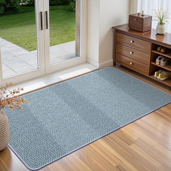 Ultra Thin Door Mat Indoor Entrance 24"x47", Low-Profile Indoor Door Mat by Unknown