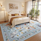 Unirea 8x10 Light Blue Grey Cat Area Rugs - Image 3
