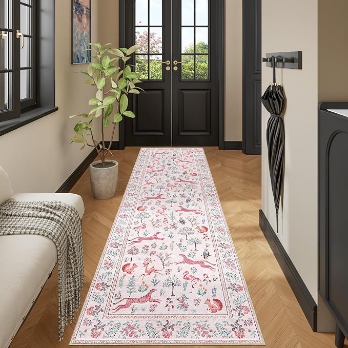 DUKINO 2.6x8 Rug for Hallway, Washable Kitchen Runner Rug - Image 5