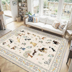 Washable 6x9 Dog Area Rugs, Soft Bedroom Rug - Image 2