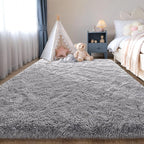 Zentavio Area Rugs for Living Room Grey Rugs for Bedroom 4x6 Carpet Fluffy - Image 6