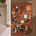 jinchan 2x3 Cute Area Rug Kids Washable Fun Rug Terracotta Boho Jungle Small by JINCHAN