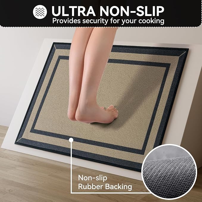 Kitchen Mat Non Slip, Washable Kitchen Rugs, Absorbent Kitchen Mats - Image 3