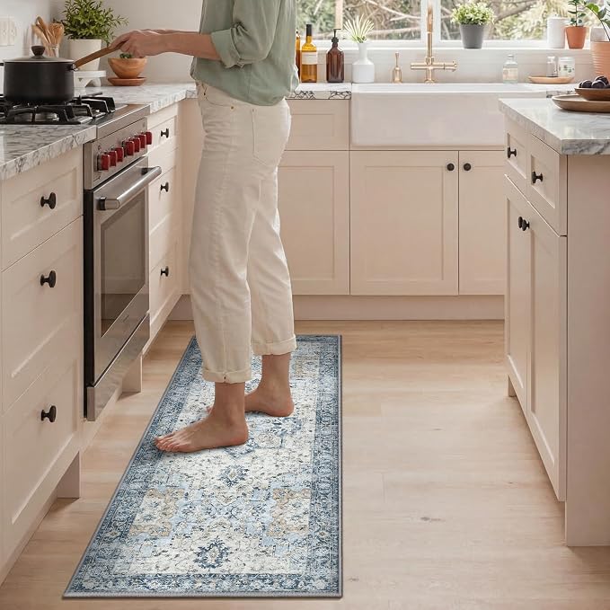 GENIMO Kitchen Rugs Non Slip Washable, Cushioned Standing Mat, Kitchen Runner - Image 4