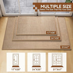 Front Door Mat 17''x30'', Absorbent Dirt Resist Washable Non Slip Low-Profile - Image 2