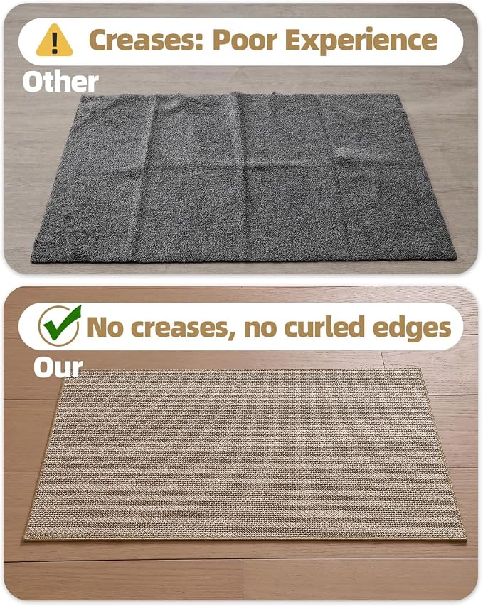 Color&Geometry Ultra Thin Indoor Door Mat 48"x72", Non Slip Rubber Backed Dirt - Image 4