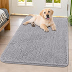 Smiry Dog Door Mat for Muddy Paws 40x32, Absorbent Dirt Trapper, Non-Slip by Smiry