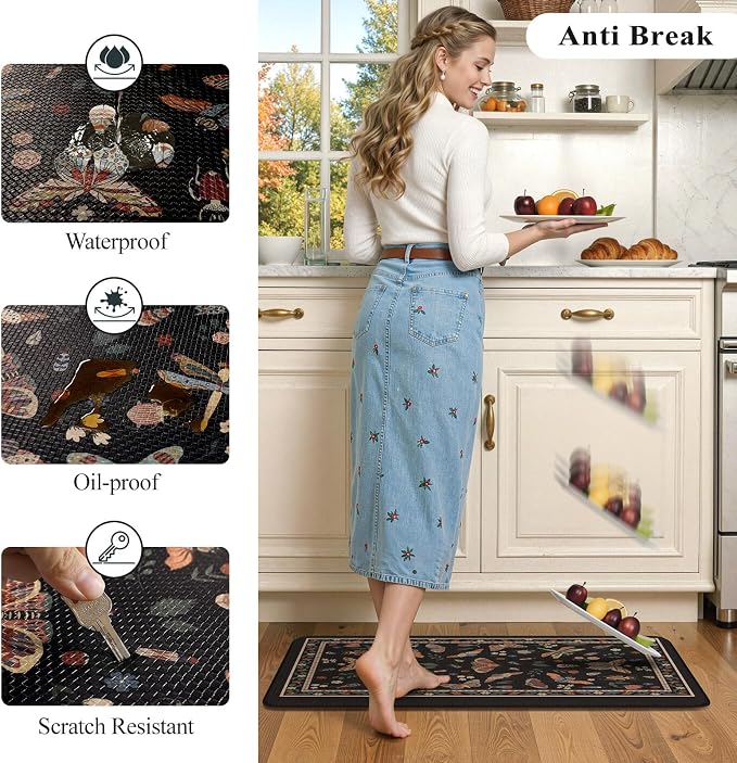 LEEVAN Anti Fatigue Mats for Kitchen Floor Non-Slip, Cushioned Kitchen Mats for - Image 6