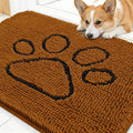 OLANLY Dog Door Mat for Muddy Paws 30x20, Paw Print Design, Absorbs Moisture by OLANLY