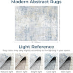 8x10 Washable Area Rug, Abstract Large Living Room Rug Non-Slip, Indoor Modern - Image 2