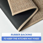 Artoid Mode Washable Non Slip Kitchen Rugs and Mats Set of 2, Rubber Backing - Image 5