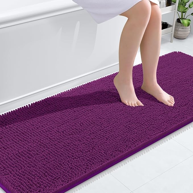 OLANLY Bathroom Runner Rugs 70x24, Extra Soft Absorbent Chenille Bath Rugs by OLANLY