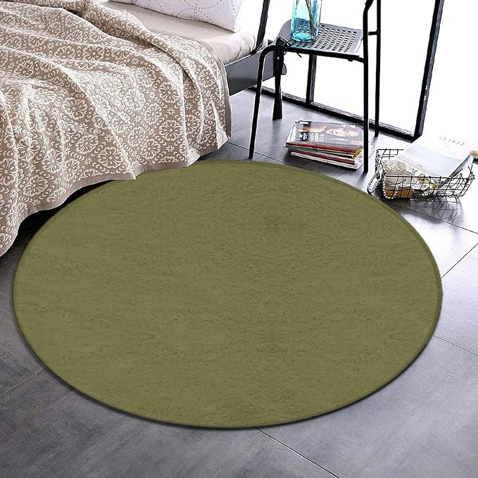 Room Sofa Yoga Soft Round Carpet, Home Decor Non Slip Kitchen Office Circle Rug - Image 2