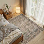 Rugxara 3x5 Rug for Entryway Bedroom, Vintage Retro Boho Throw Rug, Non Slip & - Image 2