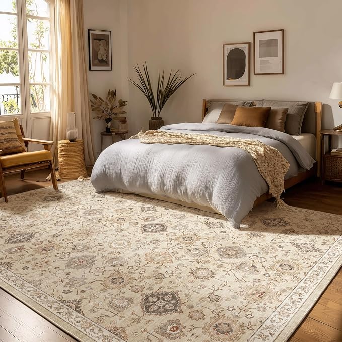 10x12 Area Rugs for Living Room: Bedroom Rug Stain Resistant Non Slip Low Pile - Image 4