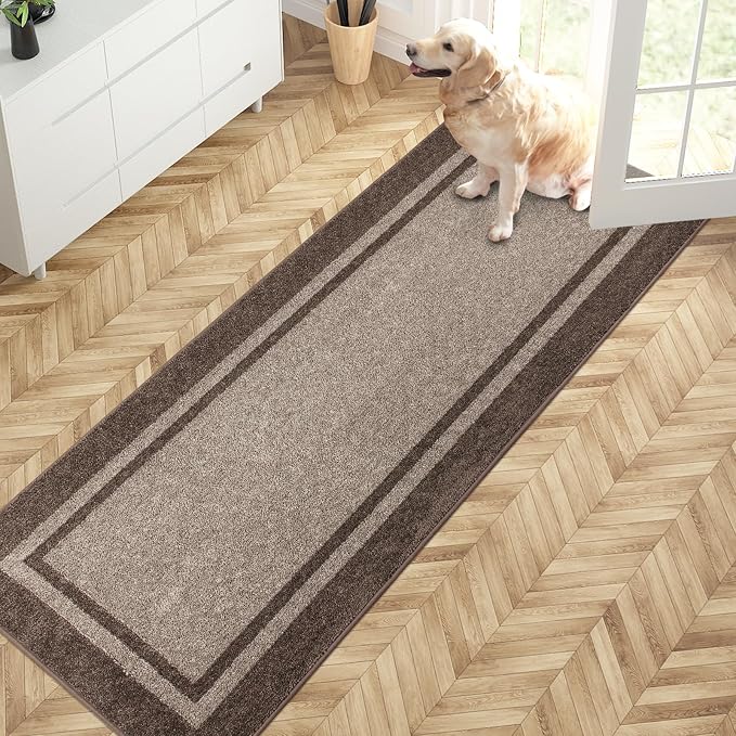 PURRUGS Dirt Trapping Door Mat 24" x 70", Non-Slip Machine Washable Entryway Rug by PURRUGS