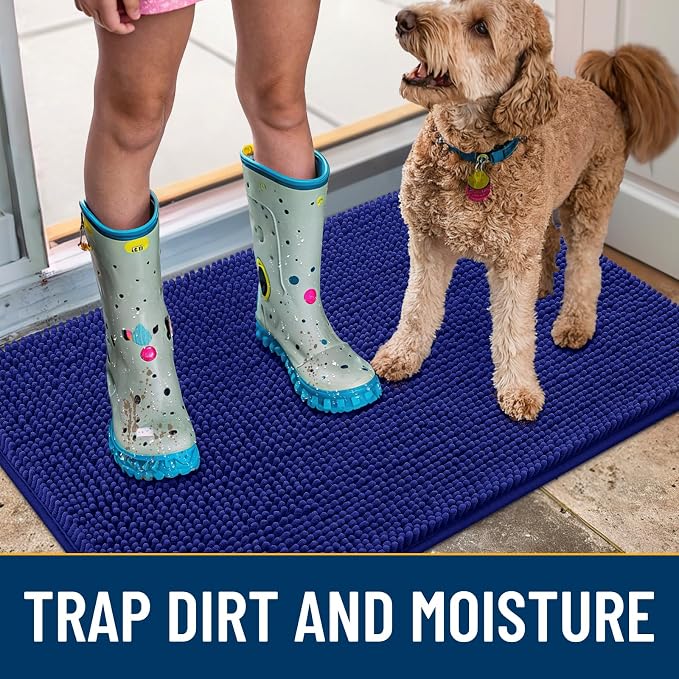 Smiry Dog Door Mat for Muddy Paws 59x24, Absorbent Dirt Trapper, Non-Slip - Image 3