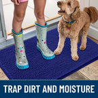 Smiry Dog Door Mat for Muddy Paws 24x16, Absorbent Dirt Trapper, Non-Slip - Image 3