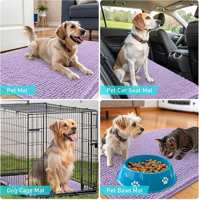OLANLY Dog Door Mat for Muddy Paws 44x24, Absorbs Moisture and Dirt, Absorbent - Image 6