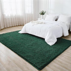 Litanika 9x12 Shag Area Rug for Living Room Bedroom, Emerald Dark Green High - Image 3