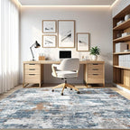 6x9 Area Rugs Living Room: Washable Large Abstract Neutral Modern Soft Rug - Image 8