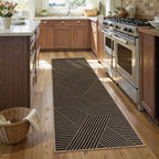 Lahome Enfys Modern Geometric Runner Rug, 2x6 Washable Rug Runners - Image 2