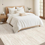 Nakagishi 5x8 Area Rugs Living Room: Washable Large Vintage Rug Neutral - Image 5